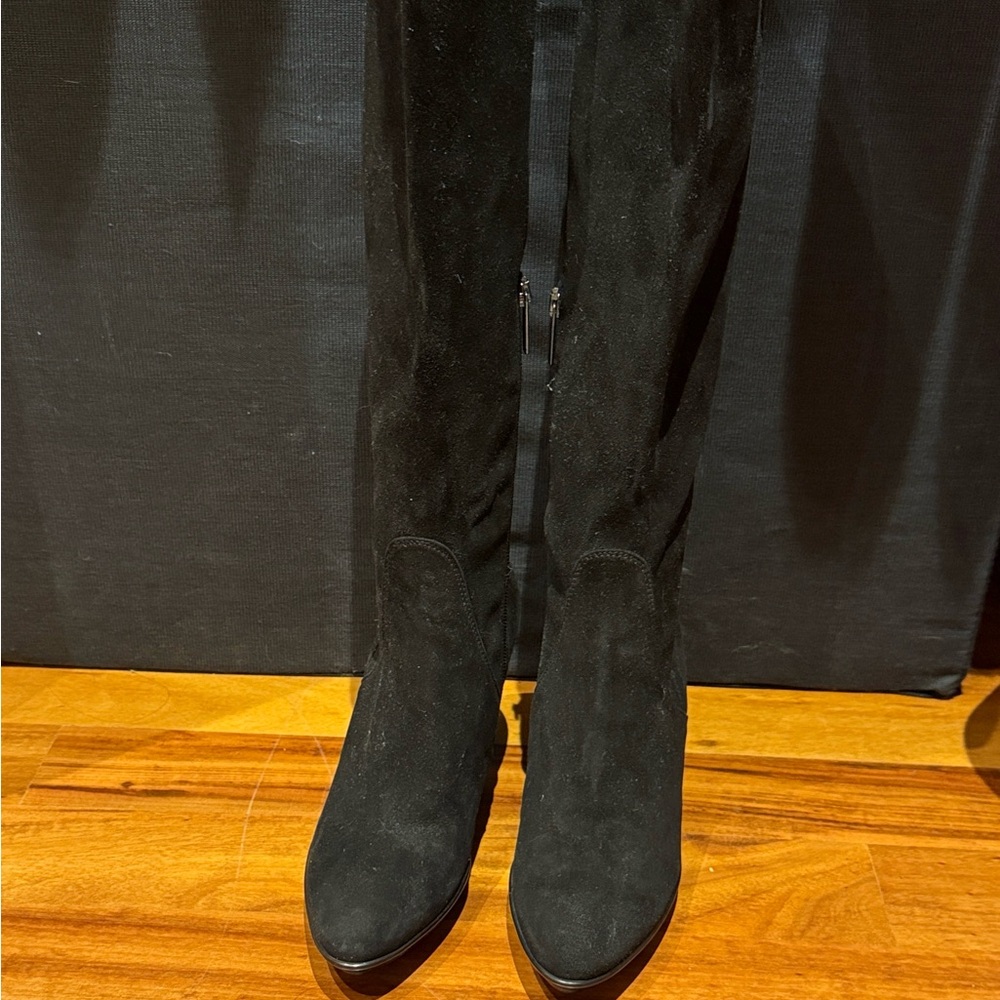 Aquatalia Elegant Black Over the Knee Boots